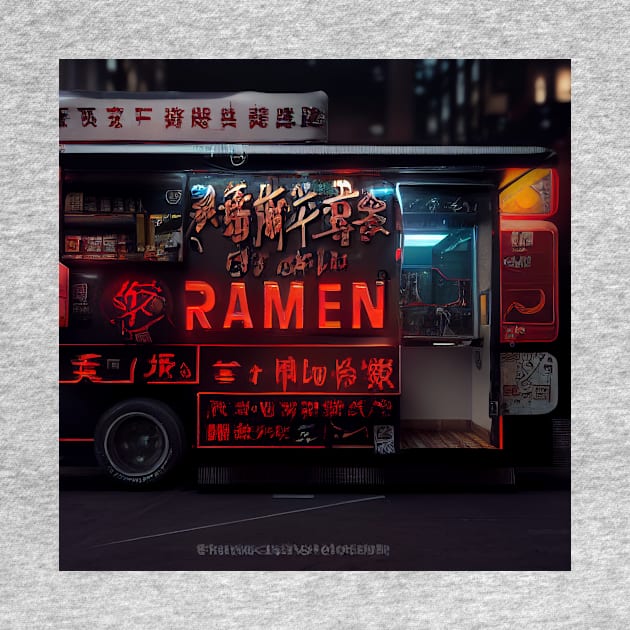 Cyberpunk Tokyo Ramen Food Truck by Grassroots Green